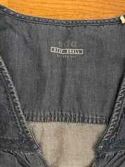 Vorschaubild 3 von Damen Jeans Hemdbluse Tunika Stickerei Blau Gr. S