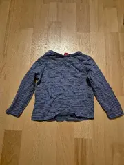 Vorschaubild 5 von Langarmshirt Mädchen Gr. 74 Blau Gestreift Herz Pailletten