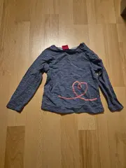 Vorschaubild 6 von Langarmshirt Mädchen Gr. 74 Blau Gestreift Herz Pailletten