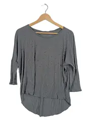 Vorschaubild 1 von Langarmshirt Nieten Damen Gr. XS Grau Modal