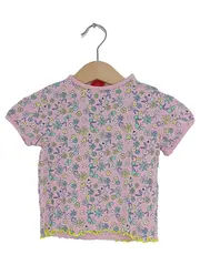 Vorschaubild 1 von Mädchen T-Shirt Gr. 74 Rosa Blumenmuster Kurzarm Casual