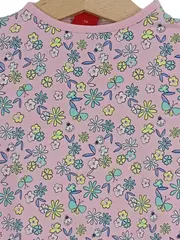 Vorschaubild 3 von Mädchen T-Shirt Gr. 74 Rosa Blumenmuster Kurzarm Casual