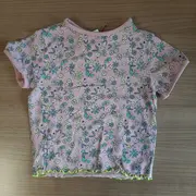 Vorschaubild 4 von Mädchen T-Shirt Gr. 74 Rosa Blumenmuster Kurzarm Casual