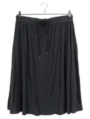 Vorschaubild 1 von Damen A-Linienrock Gr. 44 Schwarz Casual Midirock Viskose