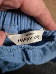Vorschaubild 2 von Happy Kids Stoffhose Musselin Blau Gr. 74/80 Baumwolle