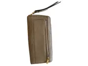 Vorschaubild 2 von Damen Geldbörse Beige Schlangenmuster Reißverschluss Portemonnaie 22x11cm