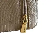 Vorschaubild 4 von Damen Geldbörse Beige Schlangenmuster Reißverschluss Portemonnaie 22x11cm