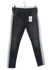 Vorschaubild 1 von Herren Jeans Slim Fit Grau Gr. 40 Modern mit Seitenstreifen