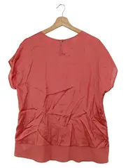Vorschaubild 2 von Bluse Damen Rot Elegant Gr. 40;M Polyester Kurzarm
