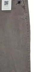 Vorschaubild 4 von Damen Chino Stoffhose Gr. 36 Grau Zierknöpfe Baumwolle