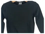 Vorschaubild 5 von Langarmshirt Mädchen Kinder Gr. 104 Schwarz Basic Rippstrick