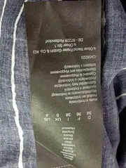 Vorschaubild 4 von Bluse Damen Gr. 34/XS Blau Gestreift Casual Viskose 3/4-Arm