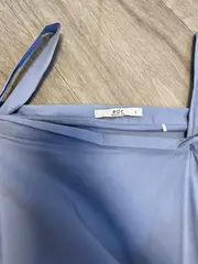 Vorschaubild 2 von Damen Bluse Carmen-Ausschnitt Gr. L Blau Schulterfrei