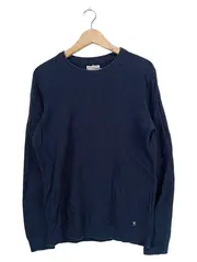 Vorschaubild 1 von Herren Pullover Blau L Strukturmuster Baumwolle Casual