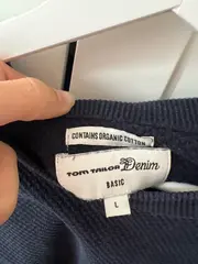Vorschaubild 6 von Herren Pullover Blau L Strukturmuster Baumwolle Casual