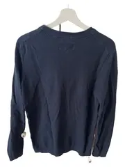 Vorschaubild 2 von Herren Pullover Blau L Strukturmuster Baumwolle Casual