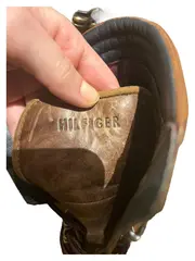 Vorschaubild 7 von Damen Stiefelette Leder Braun Gr. 38 Blockabsatz Schnürung