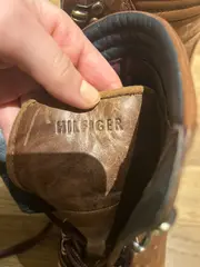 Vorschaubild 8 von Damen Stiefelette Leder Braun Gr. 38 Blockabsatz Schnürung