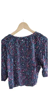 Vorschaubild 2 von Damen Bluse Gr. 40 Mehrfarbig Blumenmuster Viskose Casual