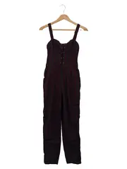 Vorschaubild 2 von Damen Jumpsuit Rot Gestreift Gr. 34/XS Casual Overall