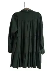 Vorschaubild 2 von Blusenkleid Damen Gr. S Grün Langarm Tunika Stufenkleid