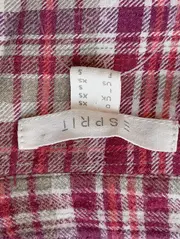 Vorschaubild 3 von Damen Hemdbluse Gr. 32/XS Rot Kariert Vintage Casual Bohemian Baumwolle