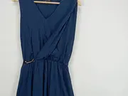 Vorschaubild 3 von Damen Blusenkleid 40;L Blau Modern Wickelkleid