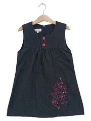 Vorschaubild 1 von MMdadak Mädchen Freizeitkleid Gr. 128 Blau Baumwolle Blumenmuster Casual
