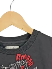 Vorschaubild 3 von Kinder Sweatshirt Bären-Print Grau Gr. 140 Baumwolle Freizeit Pulli