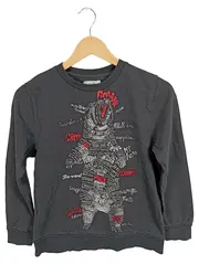 Vorschaubild 1 von Kinder Sweatshirt Bären-Print Grau Gr. 140 Baumwolle Freizeit Pulli
