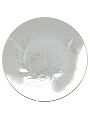 Vorschaubild 1 von Essteller Porzellan Grau Klassisch Elegant Bambus Muster 22cm