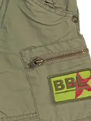 Vorschaubild 4 von Kinder Cargo Shorts Oliv Uni Gr. 80 Baumwolle Freizeit