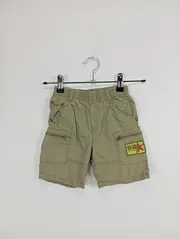 Vorschaubild 2 von Kinder Cargo Shorts Oliv Uni Gr. 80 Baumwolle Freizeit