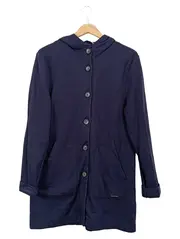 Vorschaubild 1 von Damen Sweatjacke Gr. 36 Blau Casual Kapuzenjacke Knopfleiste