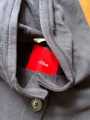 Vorschaubild 4 von Damen Sweatjacke Gr. 36 Blau Casual Kapuzenjacke Knopfleiste