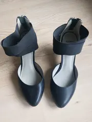 Vorschaubild 5 von Damenschuhe Pumps Gr. 39 Schwarz Elegant mit Knöchelriemen