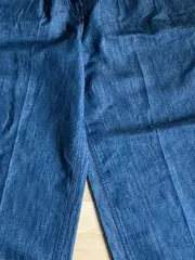 Vorschaubild 3 von Damen Stoffhose Blau Uni Baumwolle Leinen Gr. W24 L28