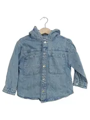 Vorschaubild 1 von Kinder Jeansjacke mit Kapuze Gr. 92 Blau Casual Baumwolle