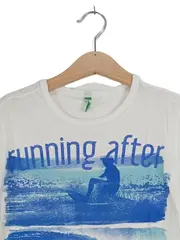 Vorschaubild 3 von Kinder T-Shirt Gr. 140 Grafik Schriftzug Weiß Kurzarm