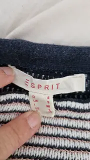 Vorschaubild 4 von Damen Langarmshirt Gr. 36/S Beige Gestreift Casual