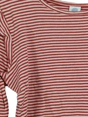 Vorschaubild 2 von Kinder Langarmshirt gestreift Rot Gr. 128 mit Rüschen