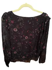 Vorschaubild 2 von Damen Langarmshirt 42 Mehrfarbig Blumenmuster Feminin