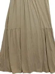 Vorschaubild 4 von Damen Maxikleid Freizeitkleid Beige Gr. 42;XL Baumwolle Casual