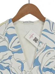 Vorschaubild 3 von Blumenmuster Sommerkleid Damen Gr. 36/S Minikleid Falten