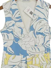 Vorschaubild 2 von Blumenmuster Sommerkleid Damen Gr. 36/S Minikleid Falten