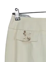 Vorschaubild 2 von A-Linienrock Damen Beige Pailletten Business Midirock Gr. 40 L