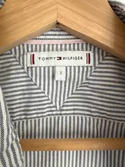 Vorschaubild 3 von Damen Bluse Gestreift Gr. 34 XS Weiß Grau Langarm