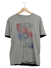 Vorschaubild 1 von Herren T-Shirt Maritim Grau Gr. 48/M Travel Crew Print