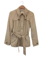 Vorschaubild 1 von Damen Leichte Jacke Gr. 38/M Beige Casual Übergangsjacke Baumwolle
