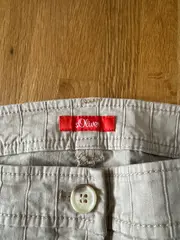 Vorschaubild 2 von Damen Stoffhose Gr. 46 Beige Gestreift Casual Hose